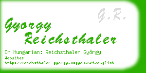 gyorgy reichsthaler business card
